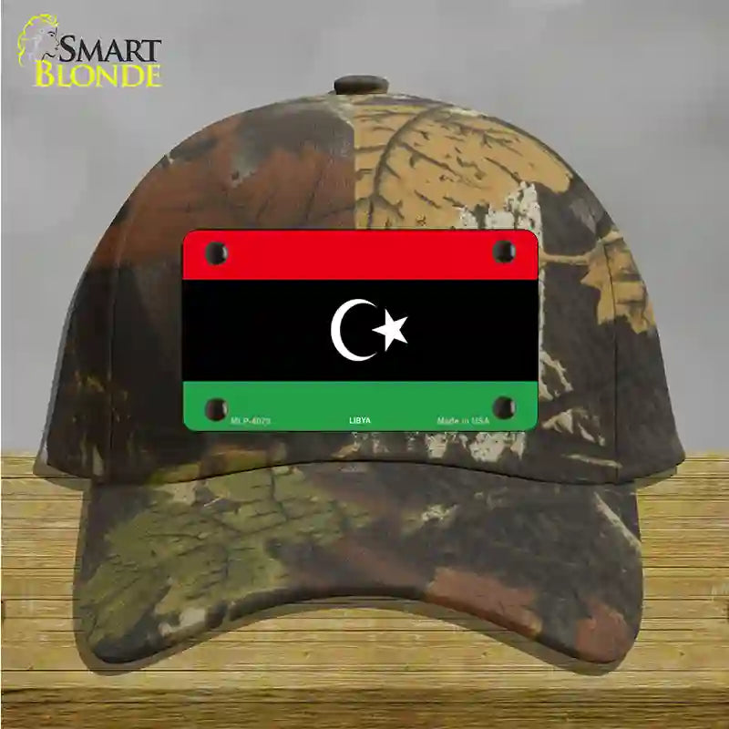 Libya Flag Novelty License Plate Hat Cotton / Camoflauge