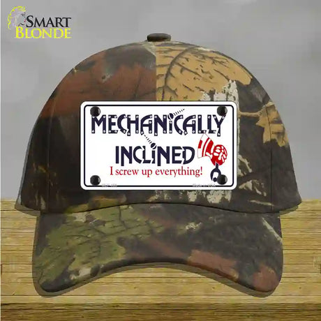 Mechanically Inclined Novelty License Plate Hat Cotton / Camoflauge