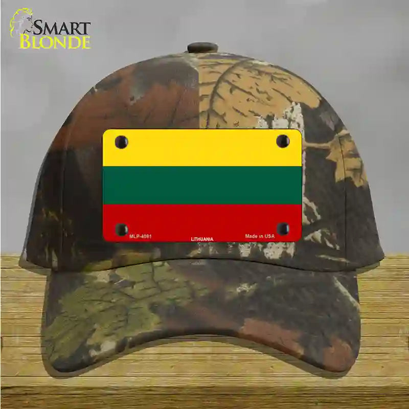 Lithuania Flag Novelty License Plate Hat Cotton / Camoflauge