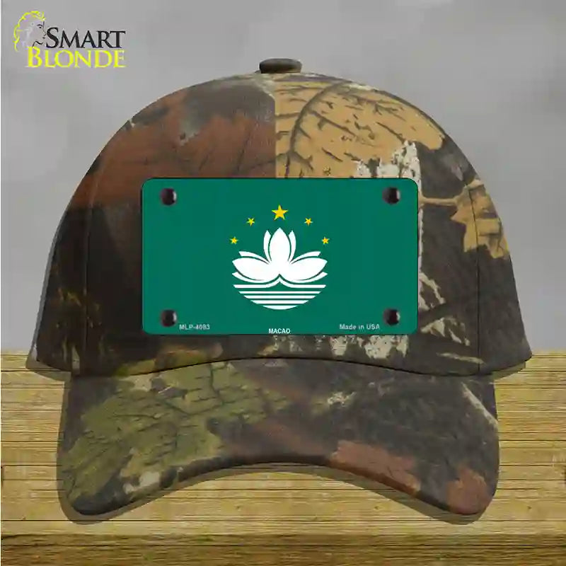 Macao Flag Novelty License Plate Hat Cotton / Camoflauge