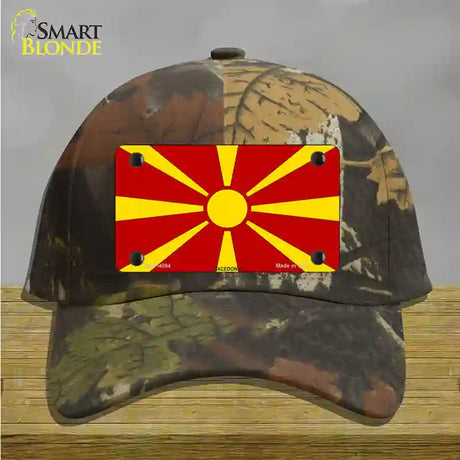 Macedonia Flag Novelty License Plate Hat Cotton / Camoflauge