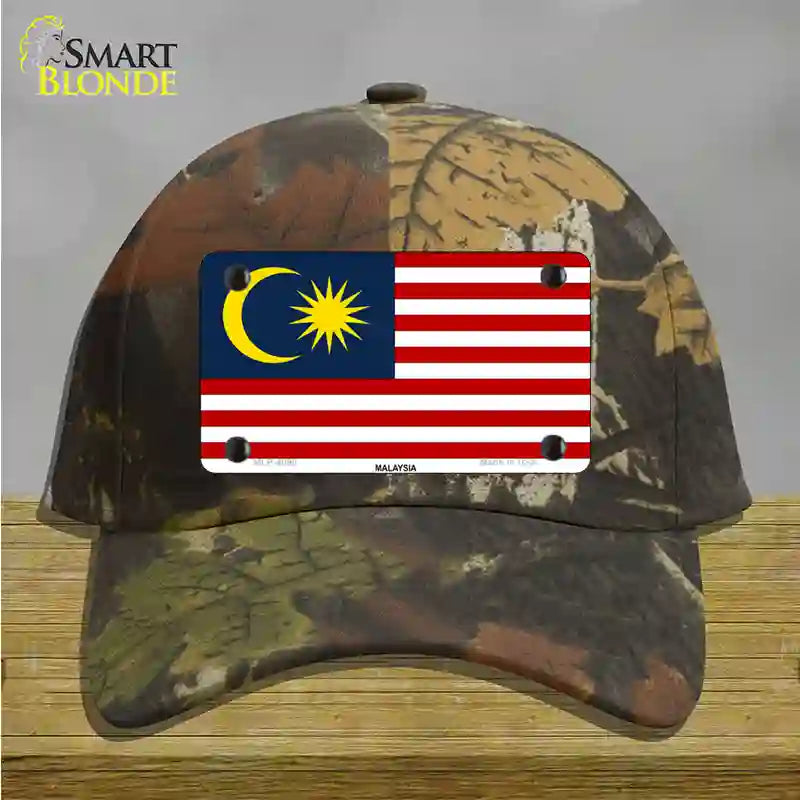 Malaysia Flag Novelty License Plate Hat Cotton / Camoflauge