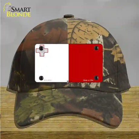 Malta Flag Novelty License Plate Hat Cotton / Camoflauge