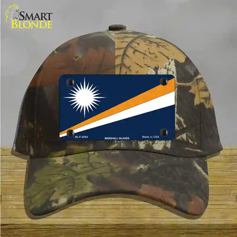 Marshall Islands Flag Novelty License Plate Hat Cotton / Camoflauge