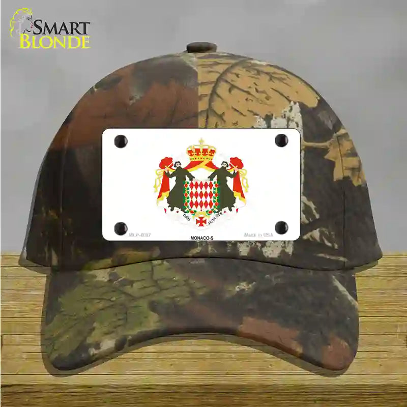 Monaco-S Flag Novelty License Plate Hat Cotton / Camoflauge