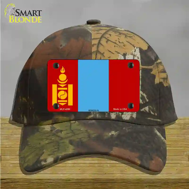 Mongolia Flag Novelty License Plate Hat Cotton / Camoflauge