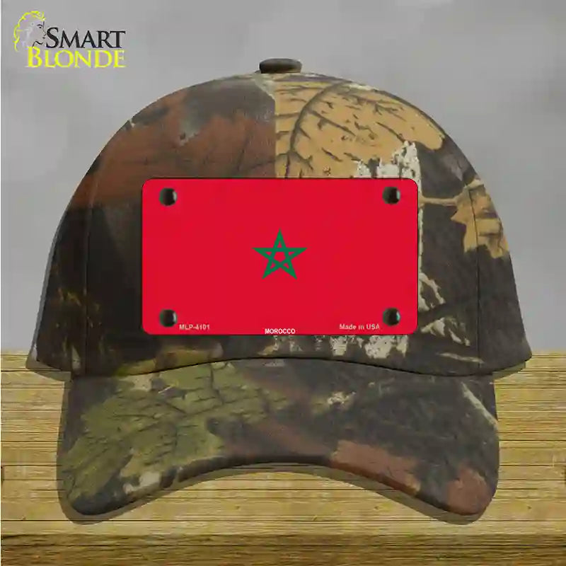 Morocco Flag Novelty License Plate Hat Cotton / Camoflauge