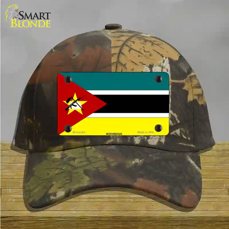 Mozambique Flag Novelty License Plate Hat Cotton / Camoflauge