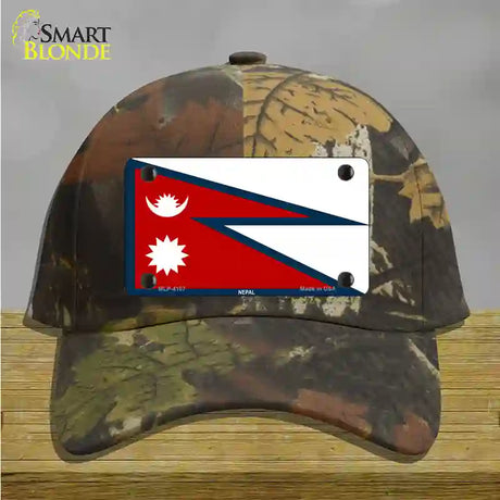 Nepal Flag Novelty License Plate Hat Cotton / Camoflauge