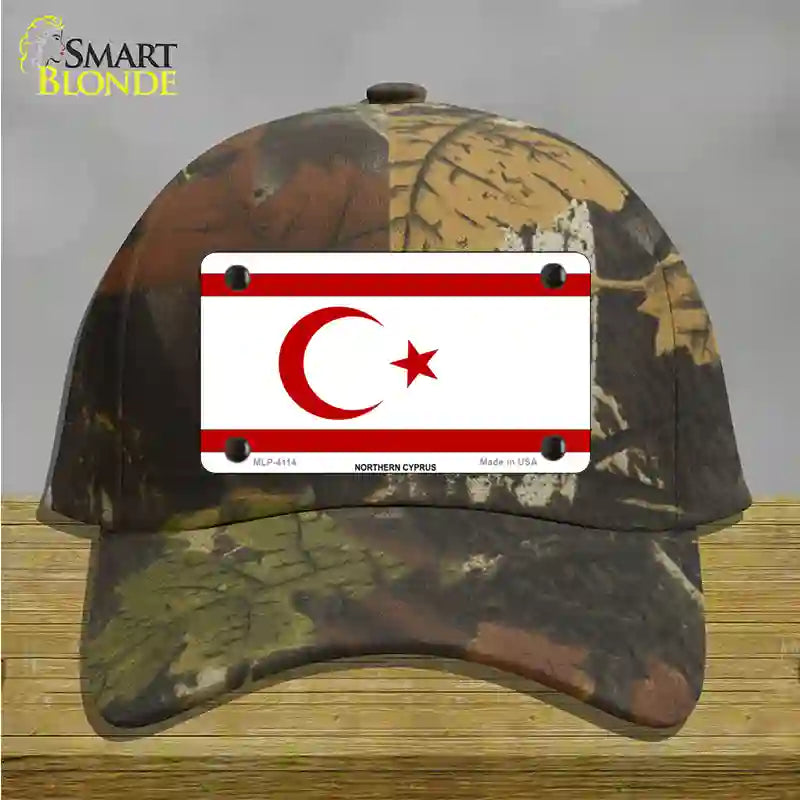 Northern Cyprus Flag Novelty License Plate Hat Cotton / Camoflauge