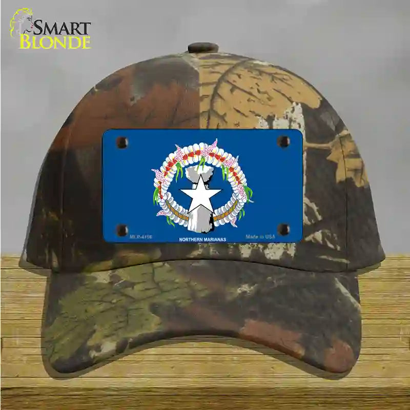 Northern Marianas Flag Novelty License Plate Hat Cotton / Camoflauge