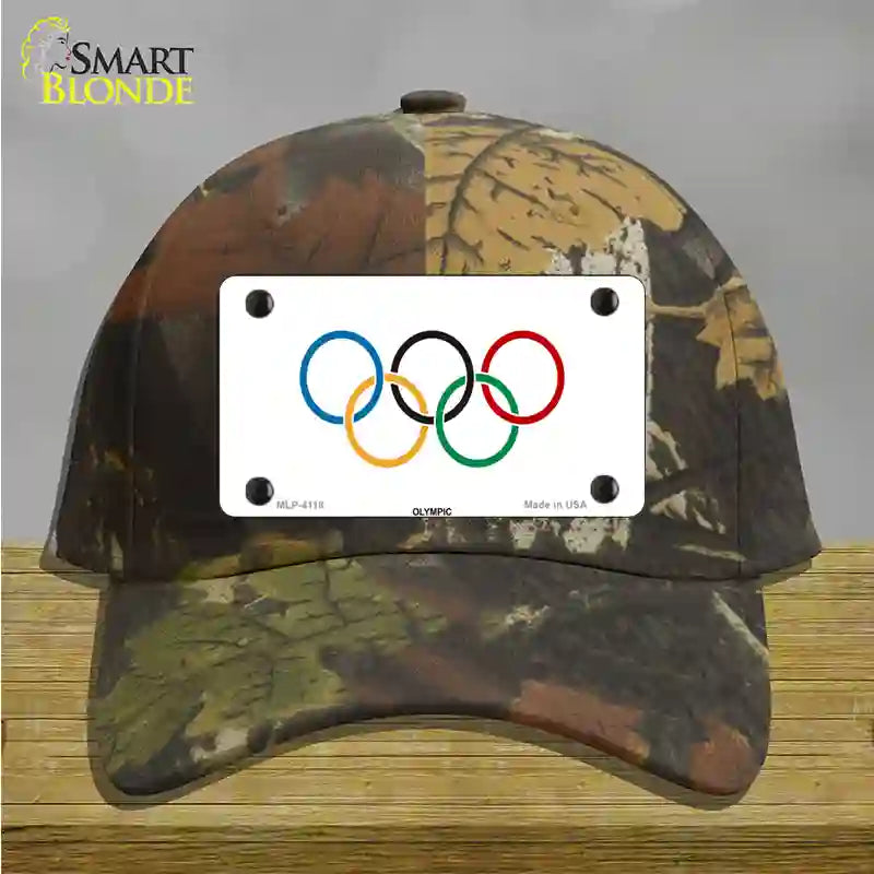 Olympic Flag Novelty License Plate Hat Cotton / Camoflauge