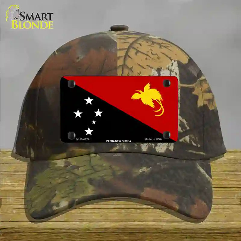 Papua New Guinea Flag Novelty License Plate Hat Cotton / Camoflauge