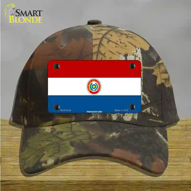 Paraguay-OBV Flag Novelty License Plate Hat Cotton / Camoflauge