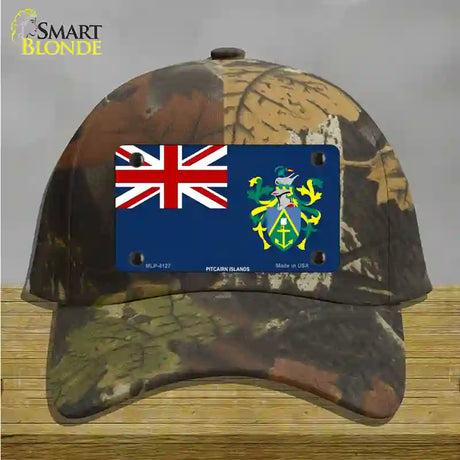 Pitcairn Islands Flag Novelty License Plate Hat Cotton / Camoflauge