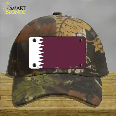 Qatar Flag Novelty License Plate Hat Cotton / Camoflauge