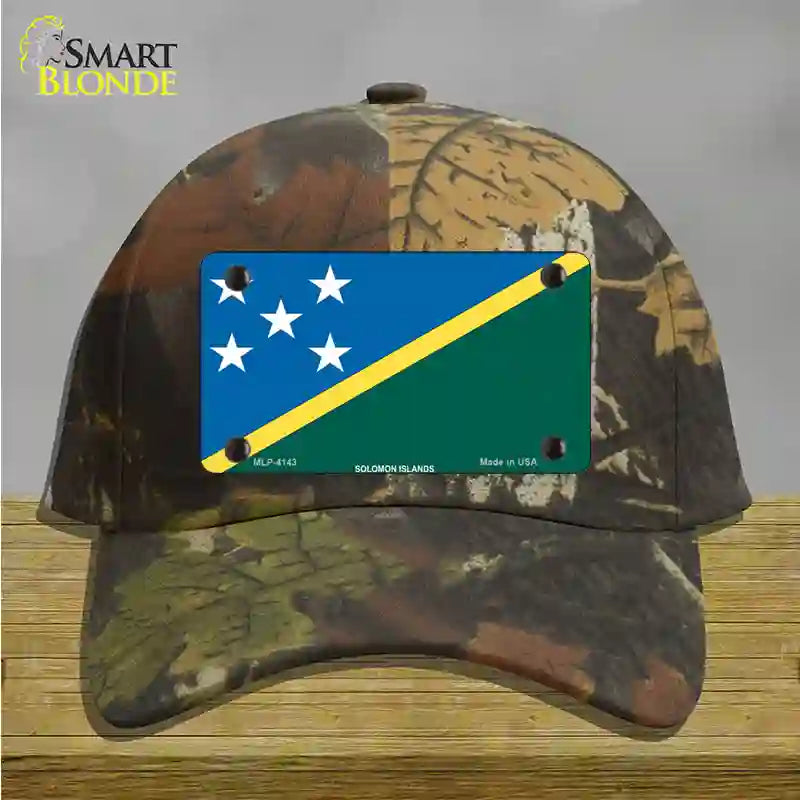 Solomon Islands Flag Novelty License Plate Hat Cotton / Camoflauge