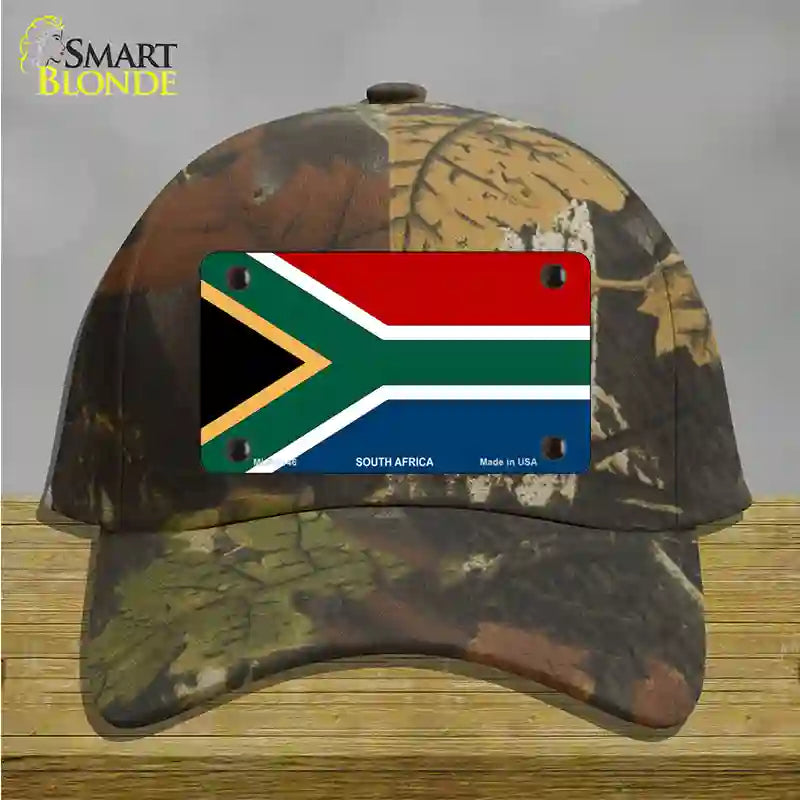 South Africa Flag Novelty License Plate Hat Cotton / Camoflauge