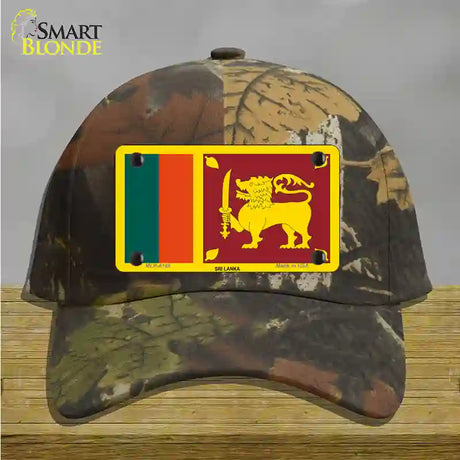 Sri Lanka Flag Novelty License Plate Hat Cotton / Camoflauge