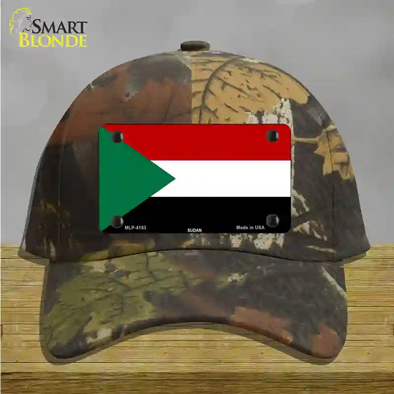 Sudan Flag Novelty License Plate Hat Cotton / Camoflauge