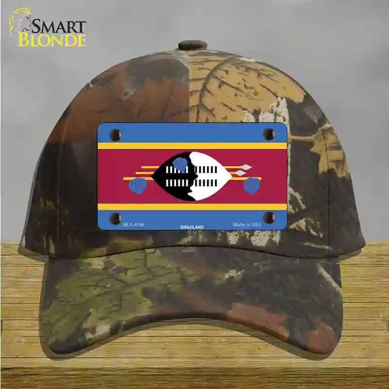 Swaziland Flag Novelty License Plate Hat Cotton / Camoflauge