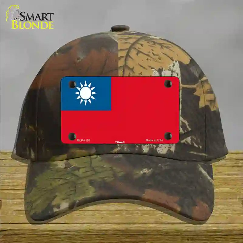 Taiwan Flag Novelty License Plate Hat Cotton / Camoflauge