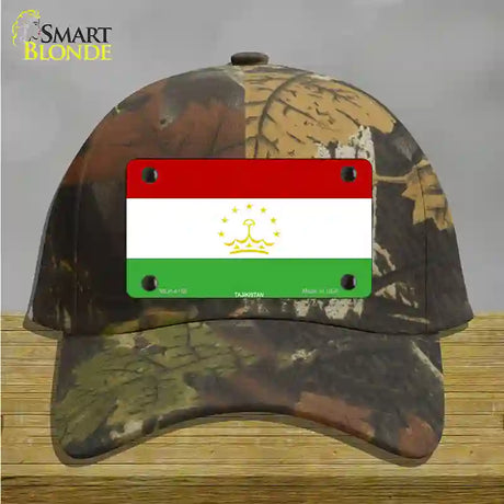 Tajikistan Flag Novelty License Plate Hat Cotton / Camoflauge