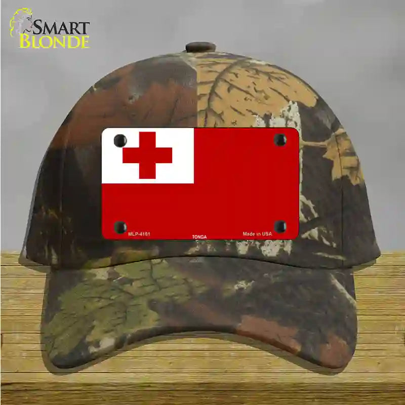 Tonga Flag Novelty License Plate Hat Cotton / Camoflauge