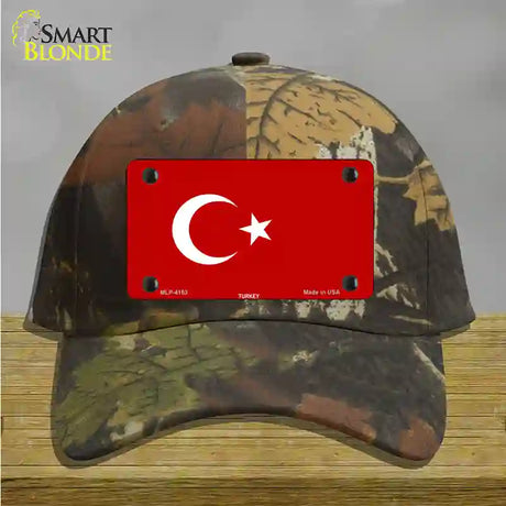 Turkey Flag Novelty License Plate Hat Cotton / Camoflauge