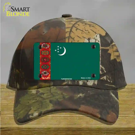 Turkmenistan Flag Novelty License Plate Hat Cotton / Camoflauge