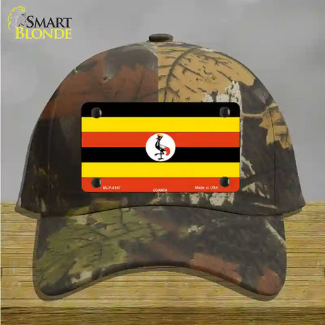 Uganda Flag Novelty License Plate Hat Cotton / Camoflauge