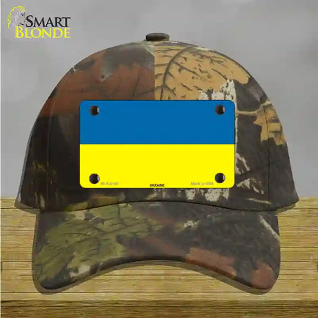 Ukraine Flag Novelty License Plate Hat Cotton / Camoflauge