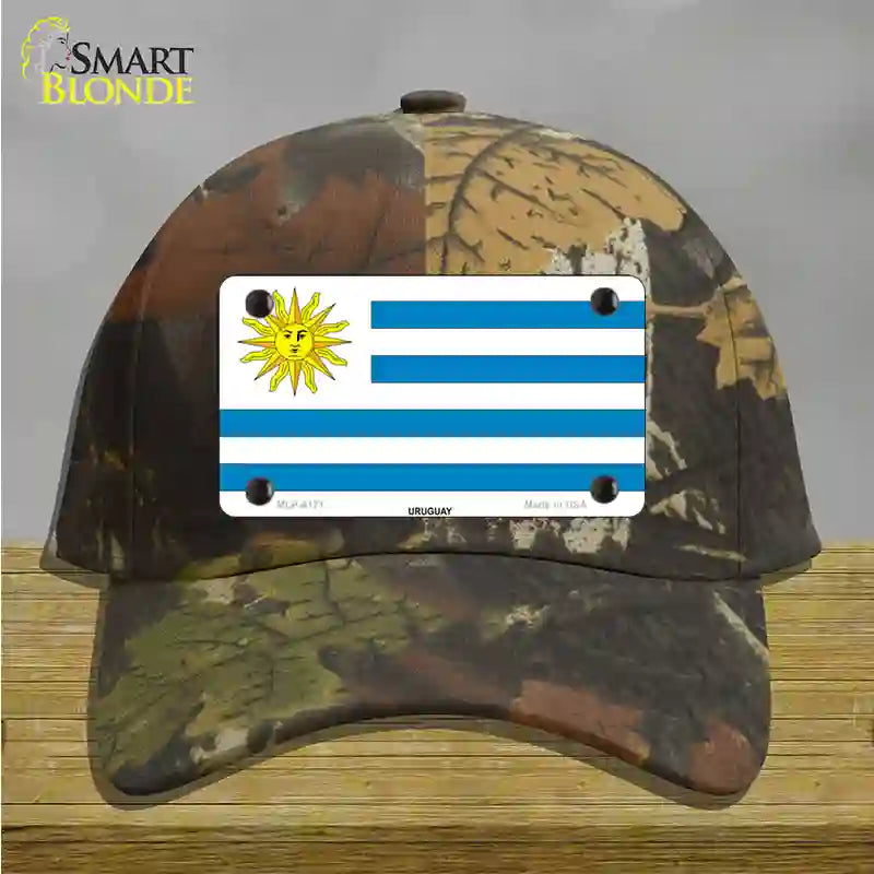 Uruguay Flag Novelty License Plate Hat Cotton / Camoflauge