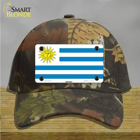 Uruguay Flag Novelty License Plate Hat Cotton / Camoflauge