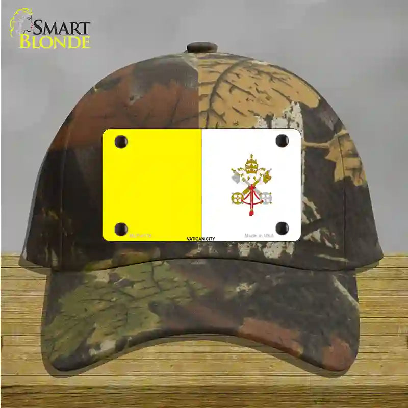 Vatican City Flag Novelty License Plate Hat Cotton / Camoflauge