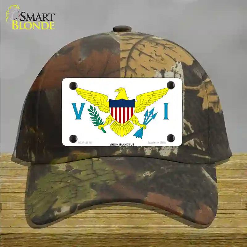 Virgin Islands US Flag Novelty License Plate Hat Cotton / Camoflauge