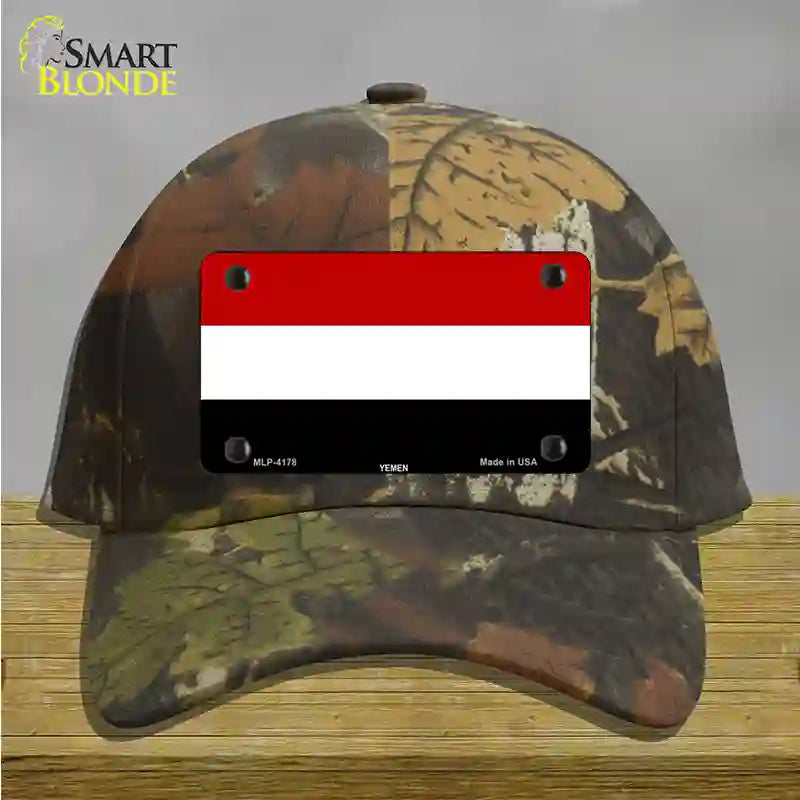 Yemen Flag Novelty License Plate Hat Cotton / Camoflauge