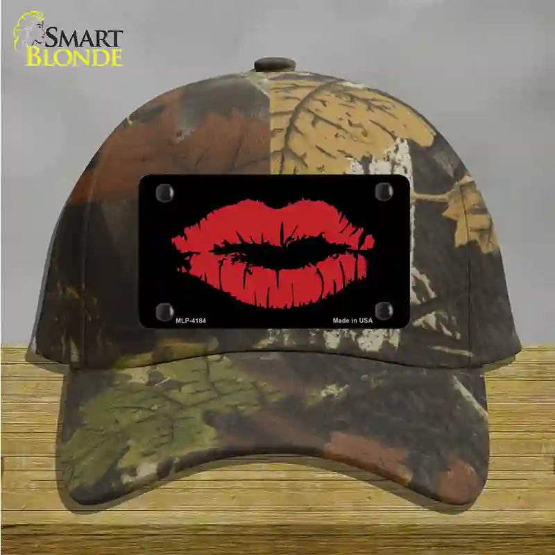 Full Red Lips Novelty License Plate Hat Cotton / Camoflauge