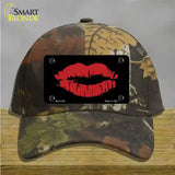 Full Red Lips Novelty License Plate Hat Cotton / Camoflauge