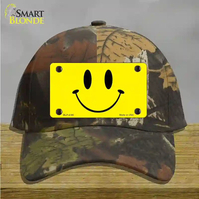 Happy Face Novelty License Plate Hat Cotton / Camoflauge