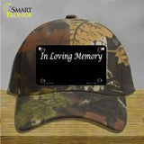 In Loving Memory Black Novelty License Plate Hat Cotton / Camoflauge