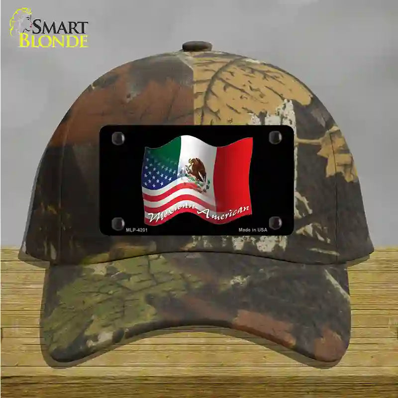 Mexican American Flag Novelty License Plate Hat Cotton / Camoflauge