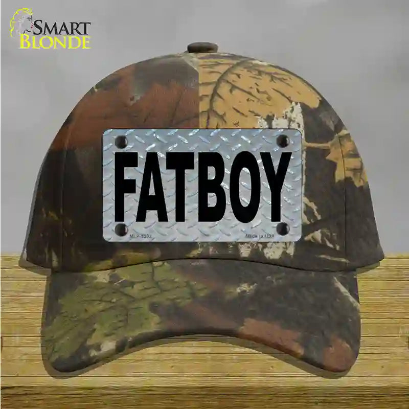 Fat Boy Diamond Novelty License Plate Hat Cotton / Camoflauge