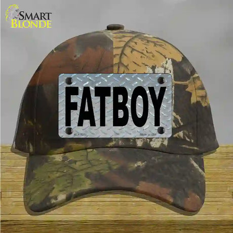 Fat Boy Diamond Novelty License Plate Hat Cotton / Camoflauge