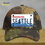 Seattle Washington Novelty License Plate Hat Cotton / Camoflauge