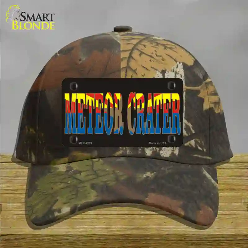 Meteor Crater Arizona Flag Novelty License Plate Hat Cotton / Camoflauge