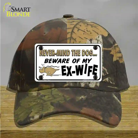 Beware Of My Ex-Wife Novelty License Plate Hat Cotton / Camoflauge