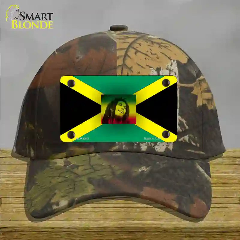 Jamaica Flag Bob Marley Novelty License Plate Hat Cotton / Camoflauge