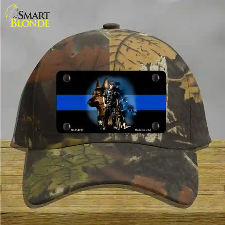 Thin Blue Line Police K-9 Novelty License Plate Hat Cotton / Camoflauge