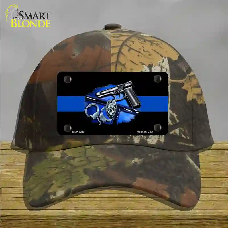 Thin Blue Line Badge Novelty License Plate Hat Cotton / Camoflauge